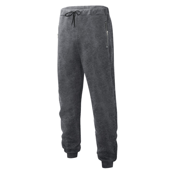 Sporty men's jogging pants with elastic waistband and side zip pockets Lune London