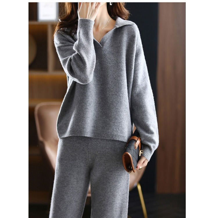 Pull tricoté confortable pour femme avec col et coupe oversize Chic & Stil