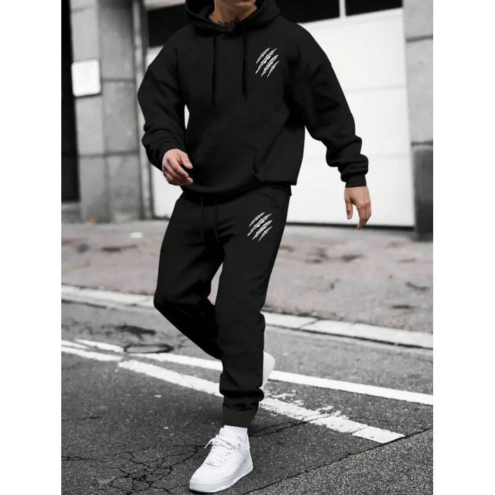 Men's hoodie tracksuit with creative graphics and comfortable fit Chic & Stil