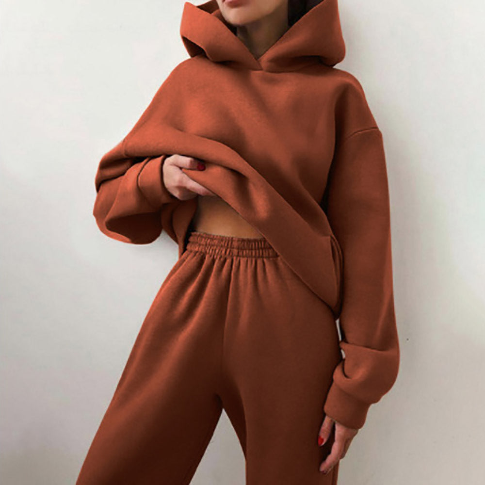 Ensemble de sweat à capuche surdimensionné et de pantalon de jogging pour femmes Chic & Stil