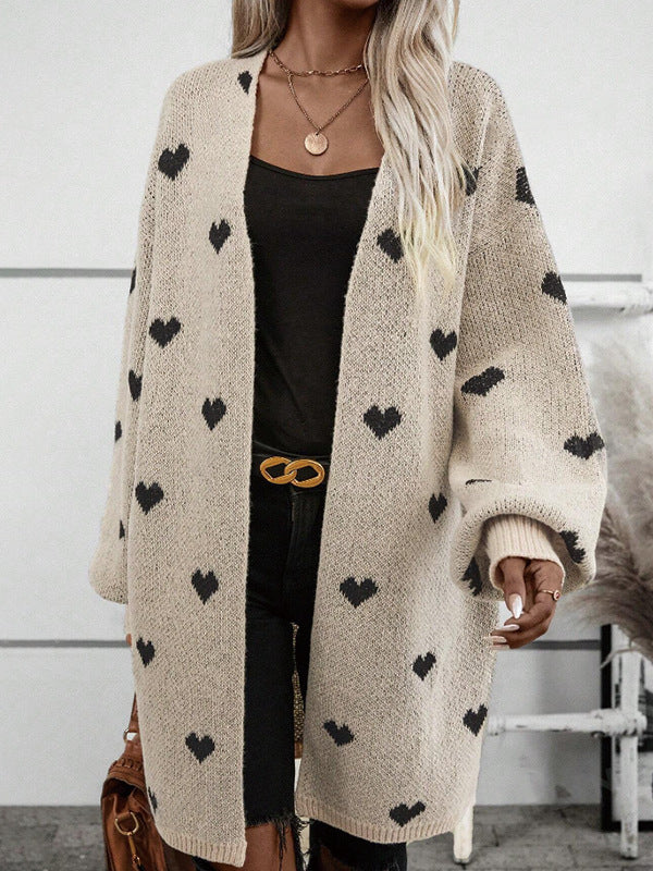 Gilet femme avec motif cœur et coupe décontractée Chic & Stil