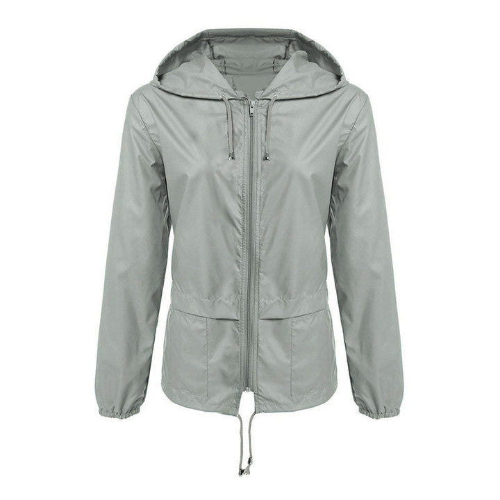 Ladies lightweight transition jacket with adjustable drawstring Lune London
