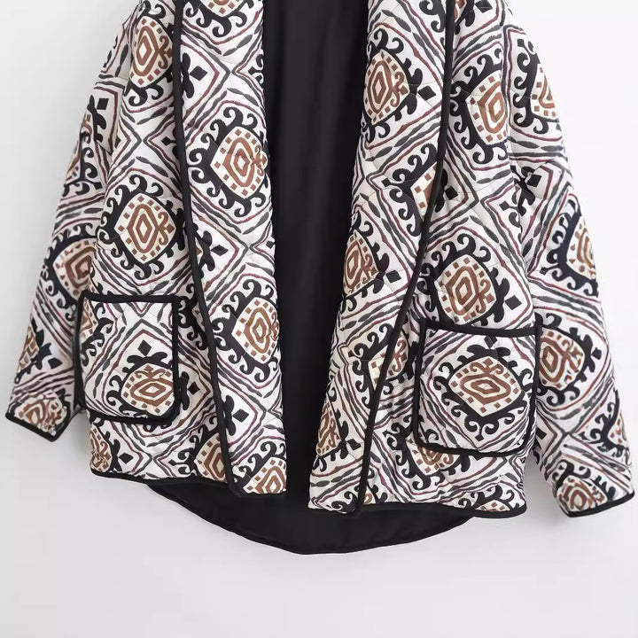 Veste matelassée à motifs pour femmes au style oversize Chic & Stil