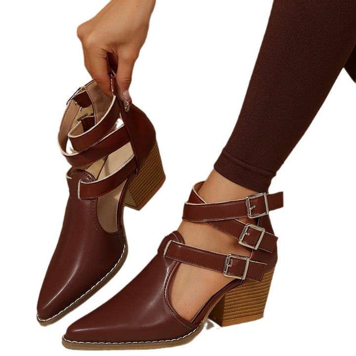 Ladies Elegant Ankle Boots with Chic and Stylish Adjustable Straps