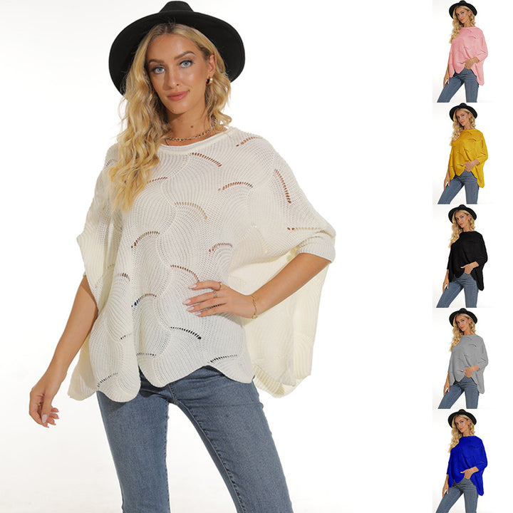 Casual poncho for women in lightweight knits Lune London