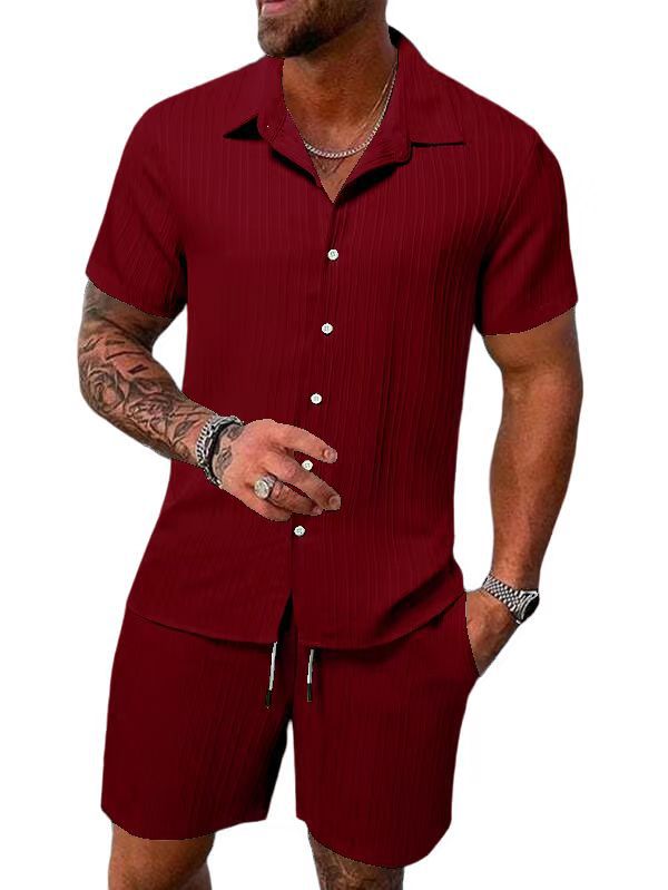 Short sleeve striped shirt for men Set Lune London