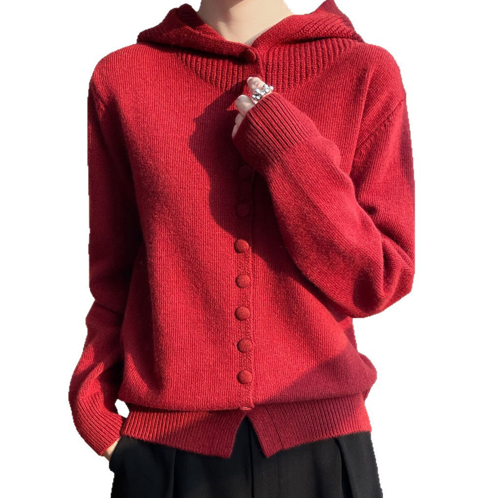 Gilet femme avec capuche et détails de boutons décoratifs Chic & Stil