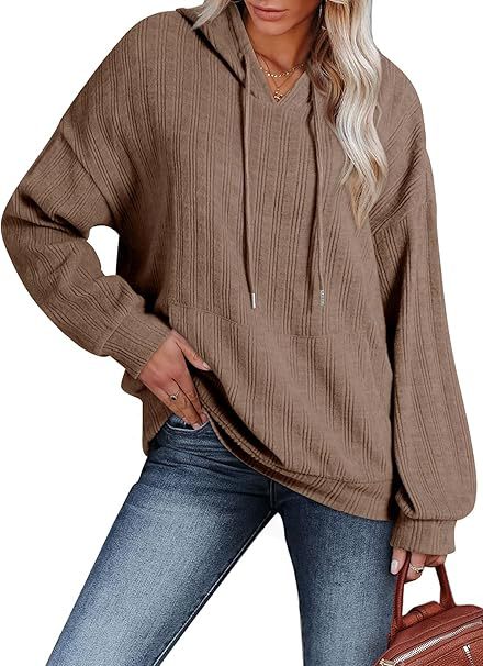Ladies Oversized Hoodie with Chic Textured Design and Style