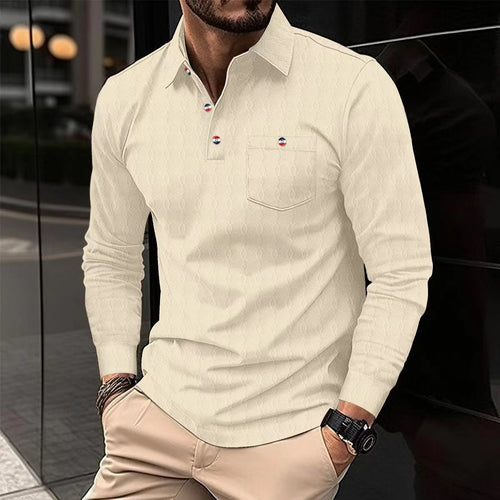 Men's long sleeve T-shirt with structured pattern Lune London
