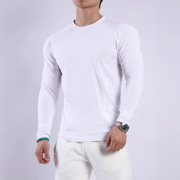 Long Sleeve Men's Sports T-Shirt in Breathable and Moisture-Wicking Fabric Lune London