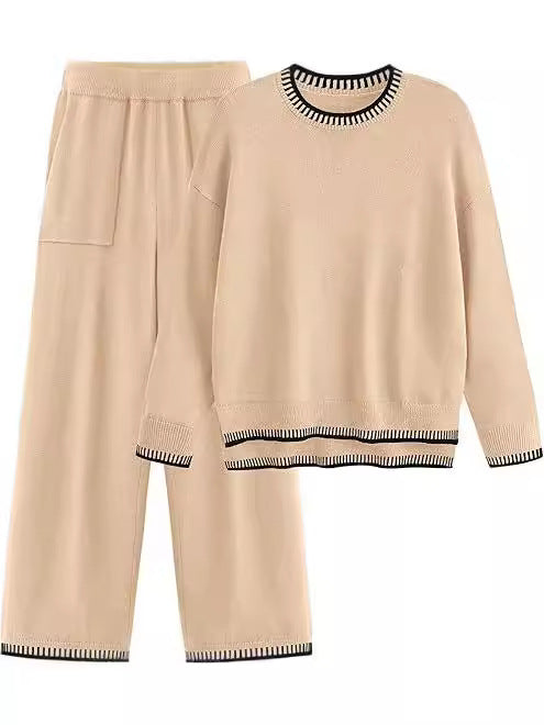 Ladies comfortable knit set with elastic waistband Lune London
