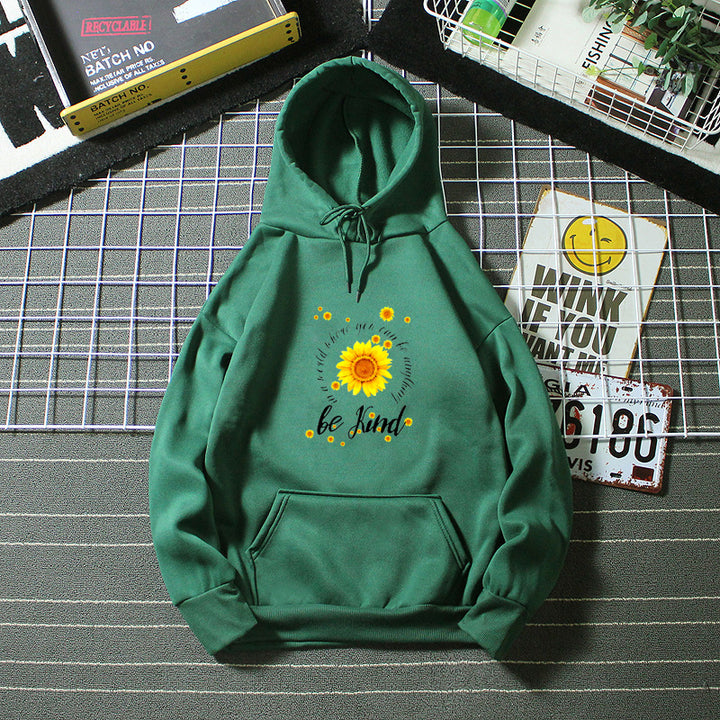 Women's hoodie with inspiring sunflower design Chic & Stil
