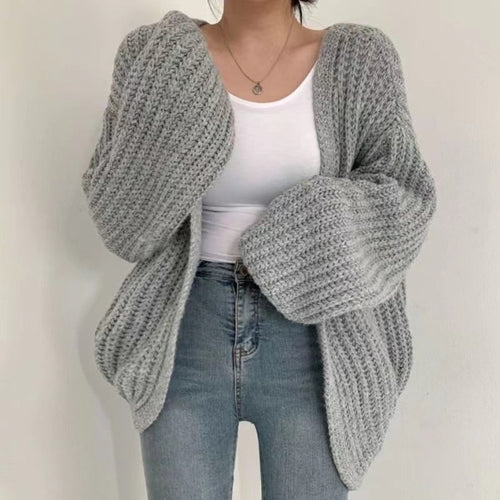 Ladies Oversized Knit Cardigan Lune London