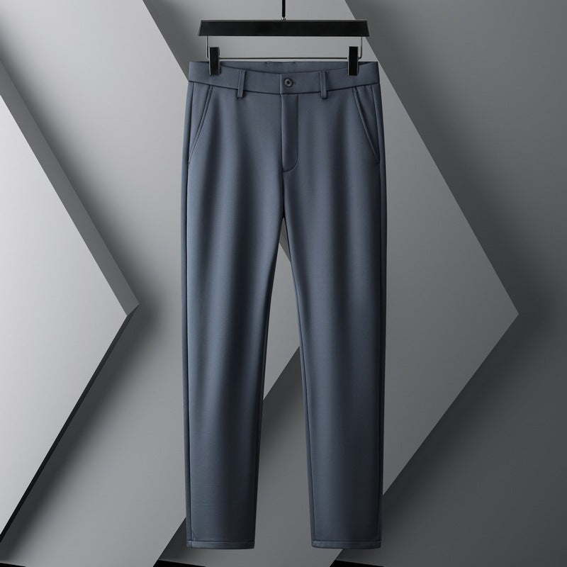 Modern chinos for men with elastic waistband and side pockets Lune London