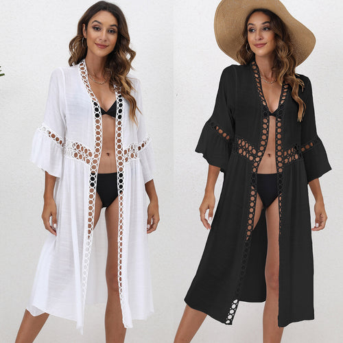 Elegant beach dress for women with crochet details Lune London