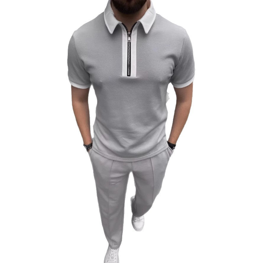 Men's Modern Zip-Up Polo Set Lune London