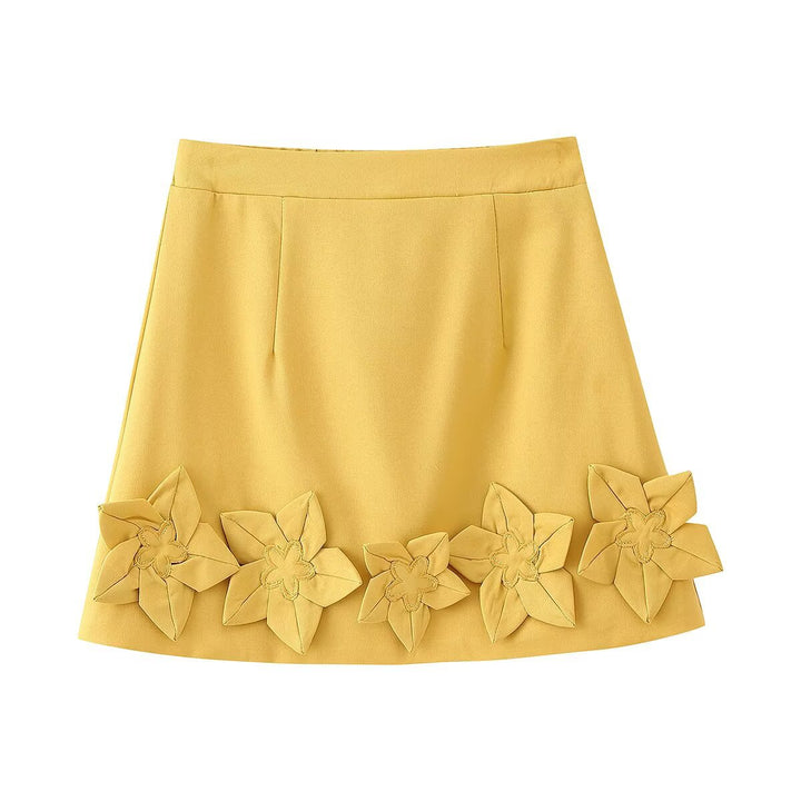Lune London floral appliqué crop top and skirt set for women