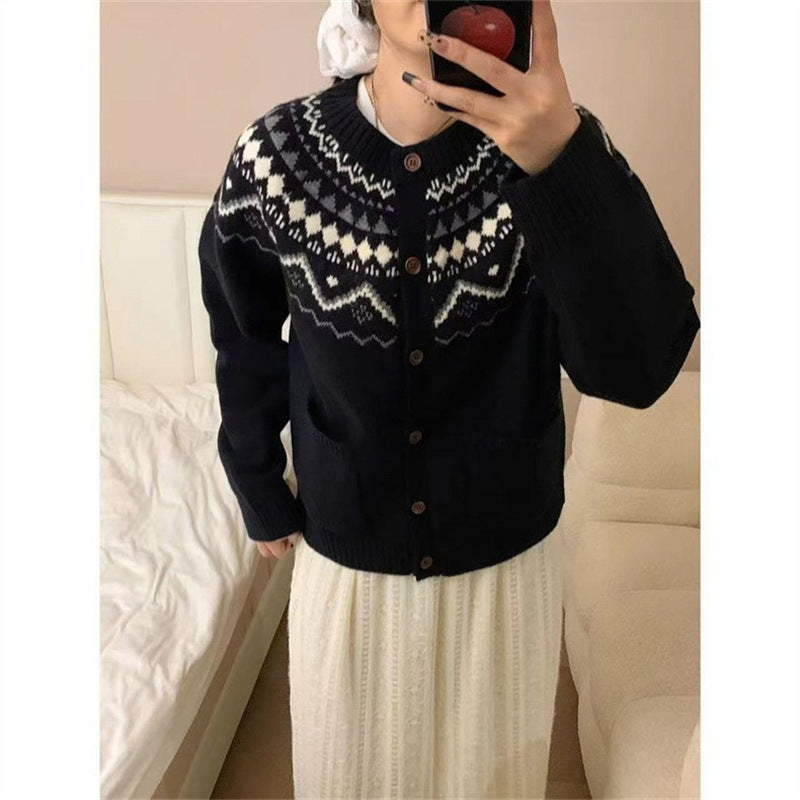 Cardigan pour femme avec motif graphique et poches fonctionnelles Chic & Stil