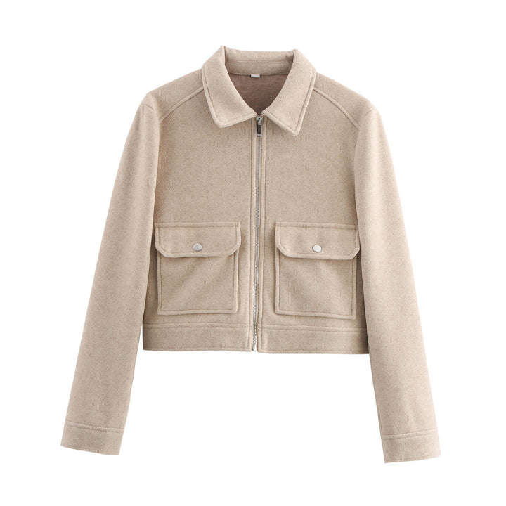 Women's down jacket with practical flap pockets Lune London