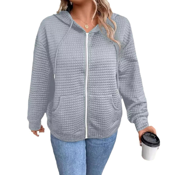 Quilted jacket for women with hood and zipper Lune London