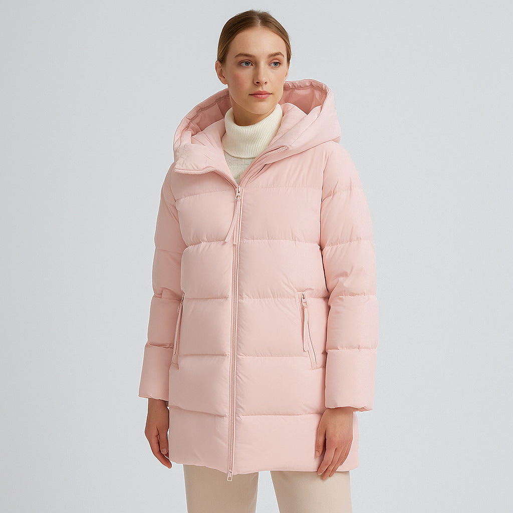 Ladies winter coat in oversized style with hood Lune London