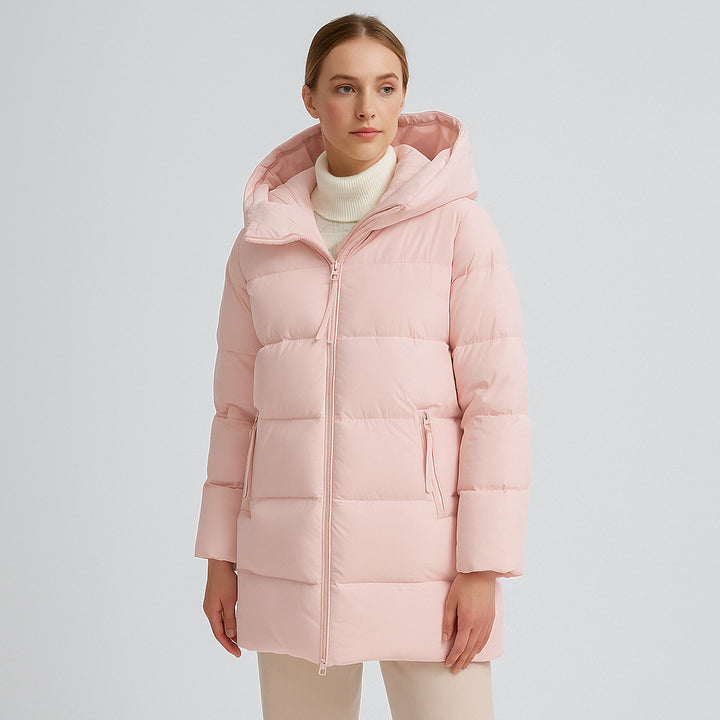 Ladies winter coat in oversized style with hood Lune London