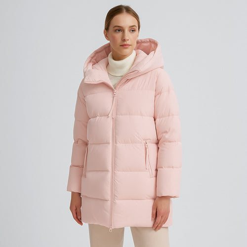 Ladies winter coat in oversized style with hood Lune London