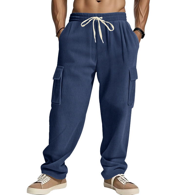 Casual cargo pants for men with practical pockets and elastic waist Lune London