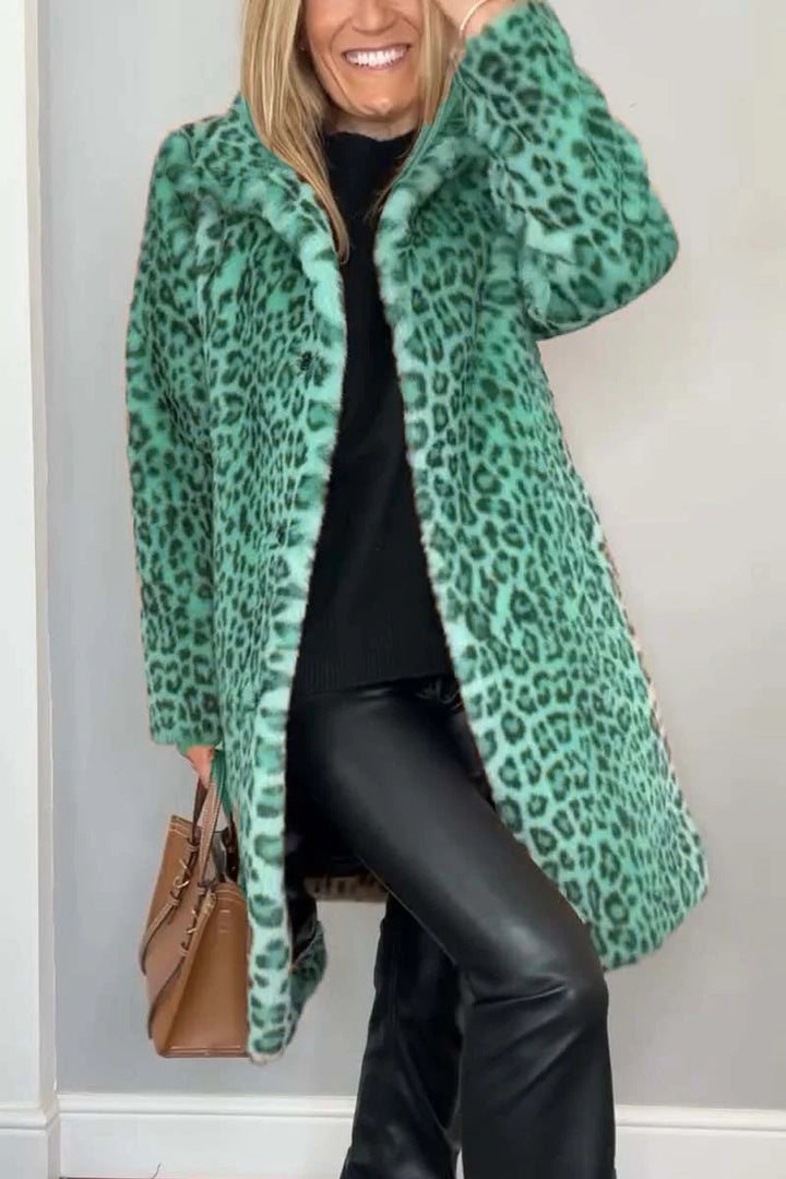 Lune London | Coat - Plus size - Soft faux fur - Leopard pattern - Casual style