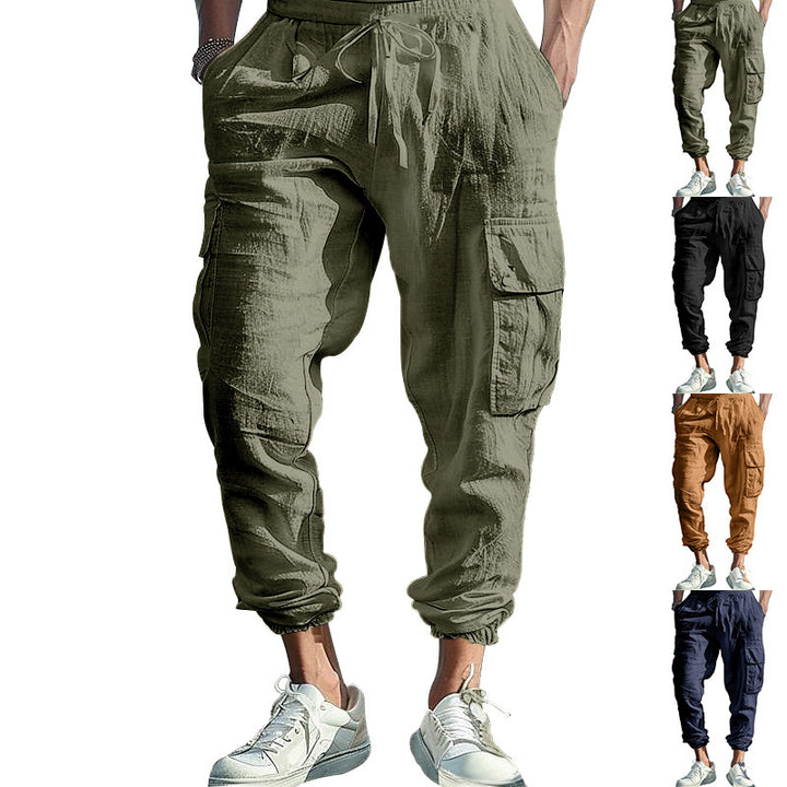 Casual cargo pants for men with elastic waistband and practical pockets Lune London