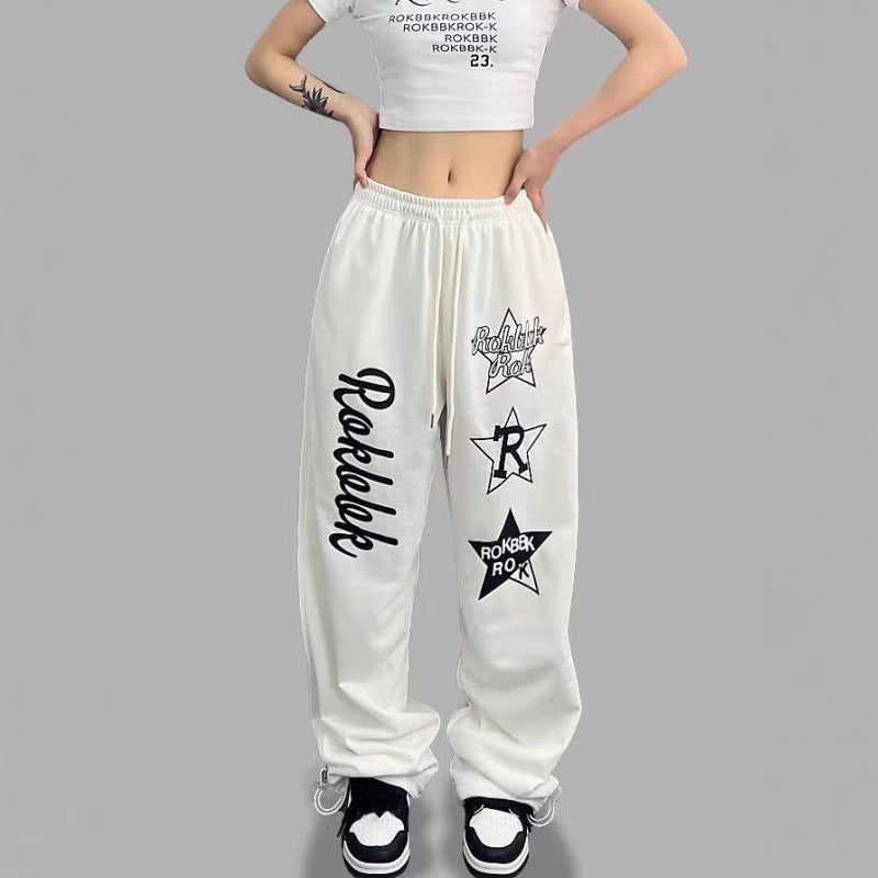 Women Chic Leisure Pants with Eye-Catching Graphics Chic & Stil