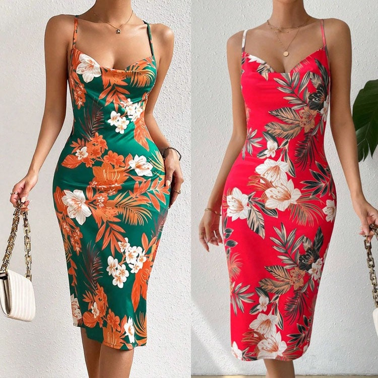 Lune London floral bodycon midi dress for women