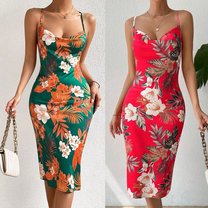 Lune London floral bodycon midi dress for women