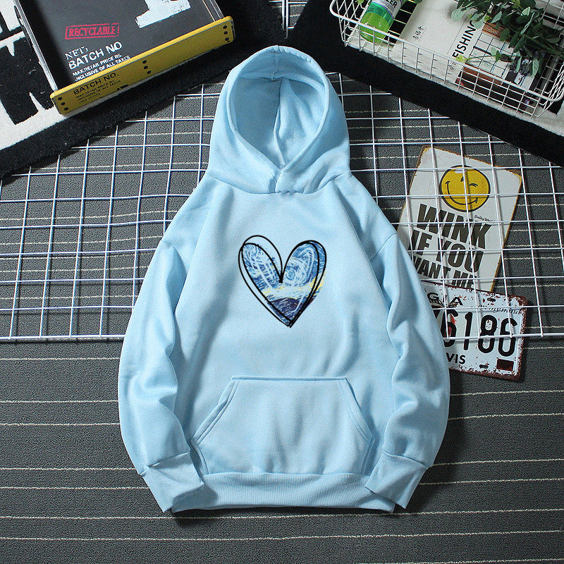 Women’s hoodie with artistic heart design Chic & Stil