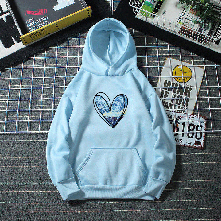 Women’s hoodie with artistic heart design Chic & Stil