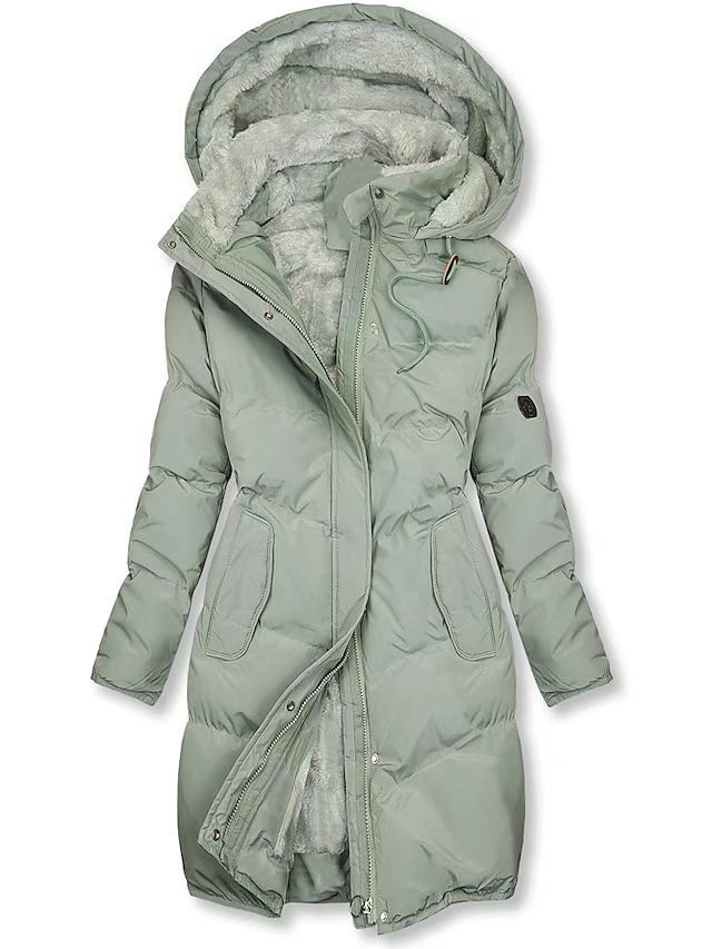 Ladies winter padded parkas with removable hood and soft lining Lune London