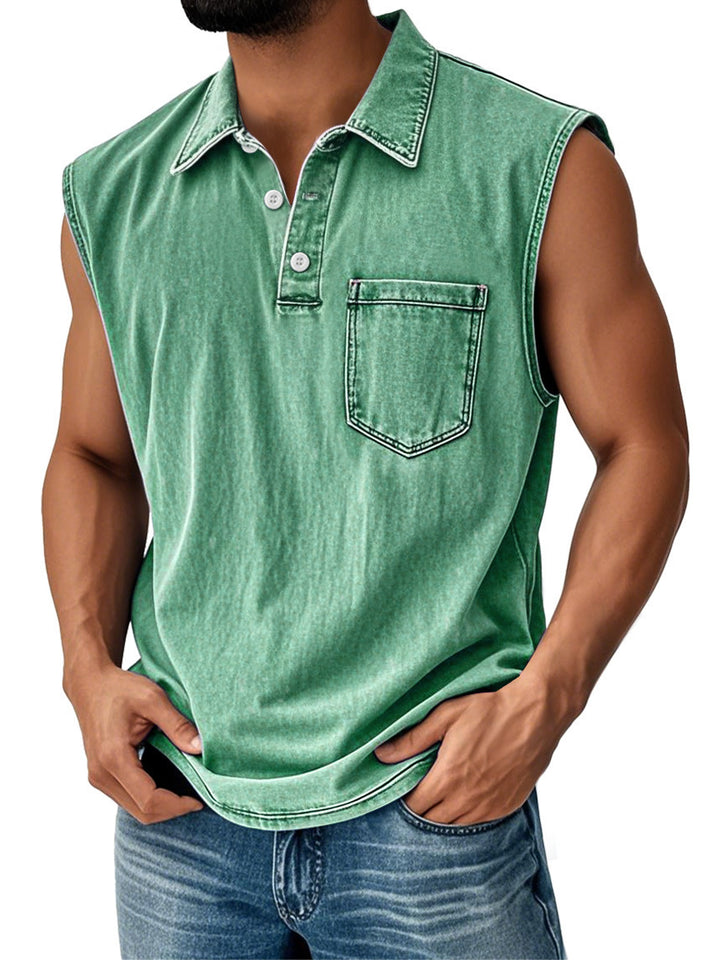 Men sleeveless polo Lune London