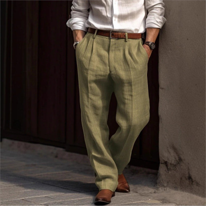 Pantalon en lin élégant pour hommes avec coupe décontractée et poches pratiques Chic und Stil