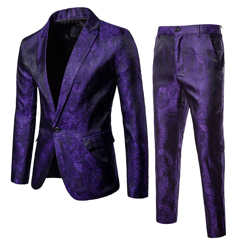 Men's Exquisite Chic Jacquard Suit