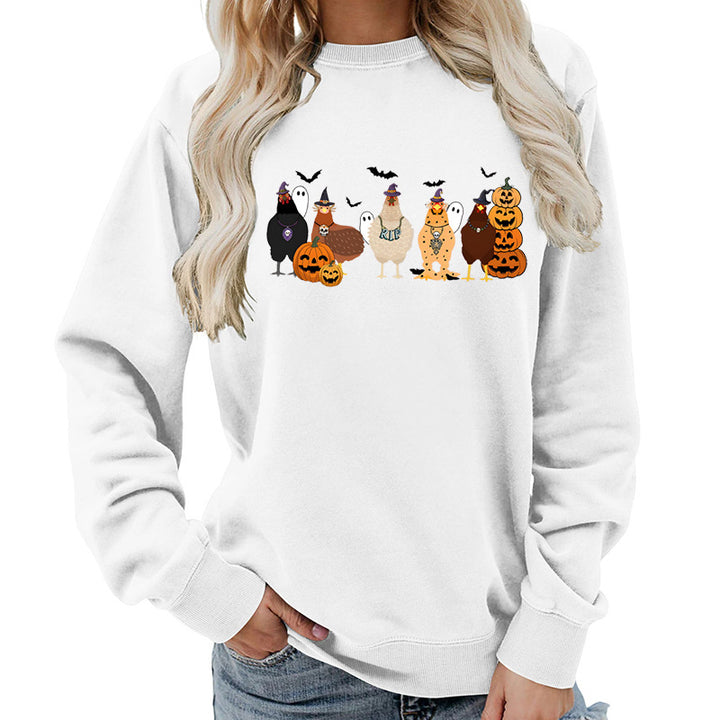 Sweat-shirt pour femmes avec motif Halloween joyeux Chic & Stil
