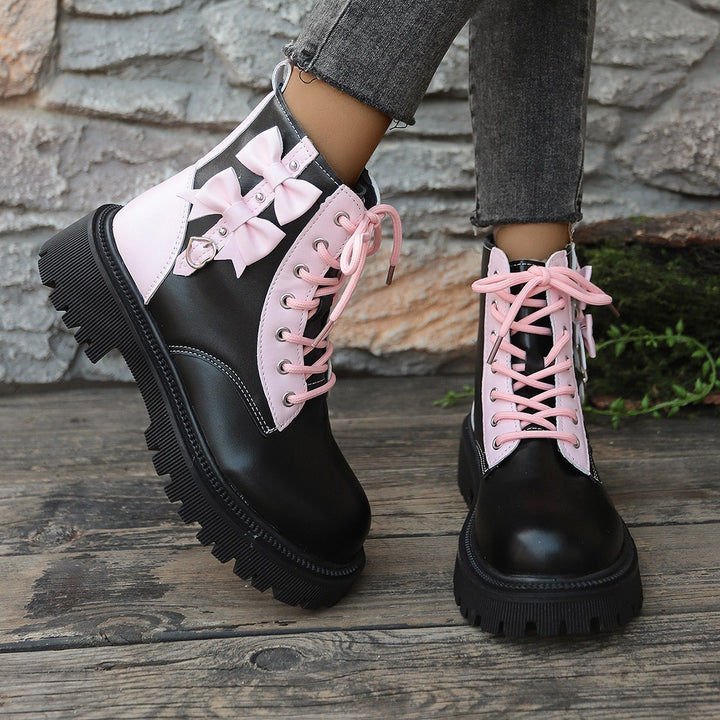 Stylish and sturdy women's boots, featuring a high shaft and colorful accents Lune London