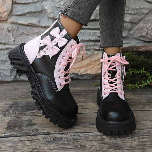 Stylish and sturdy women's boots, featuring a high shaft and colorful accents Lune London