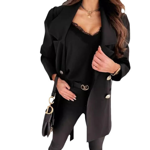 Lune London double-breasted structured blazer for women