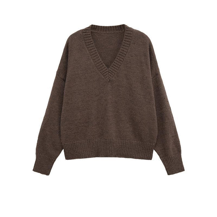 Comfortable women's sweater with a high-quality V-neck in wool Lune London