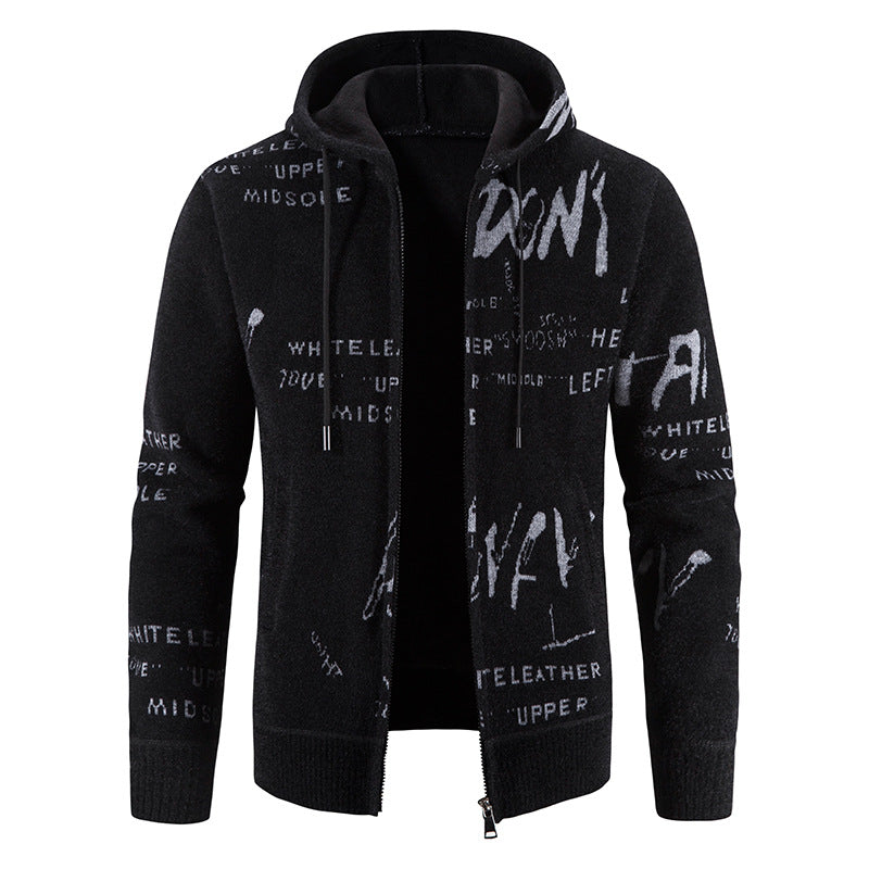 Fashionable men's hoodie with creative print Lune London