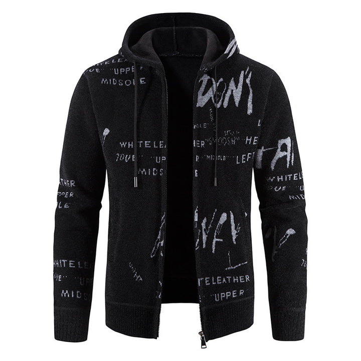 Fashionable men's hoodie with creative print Lune London