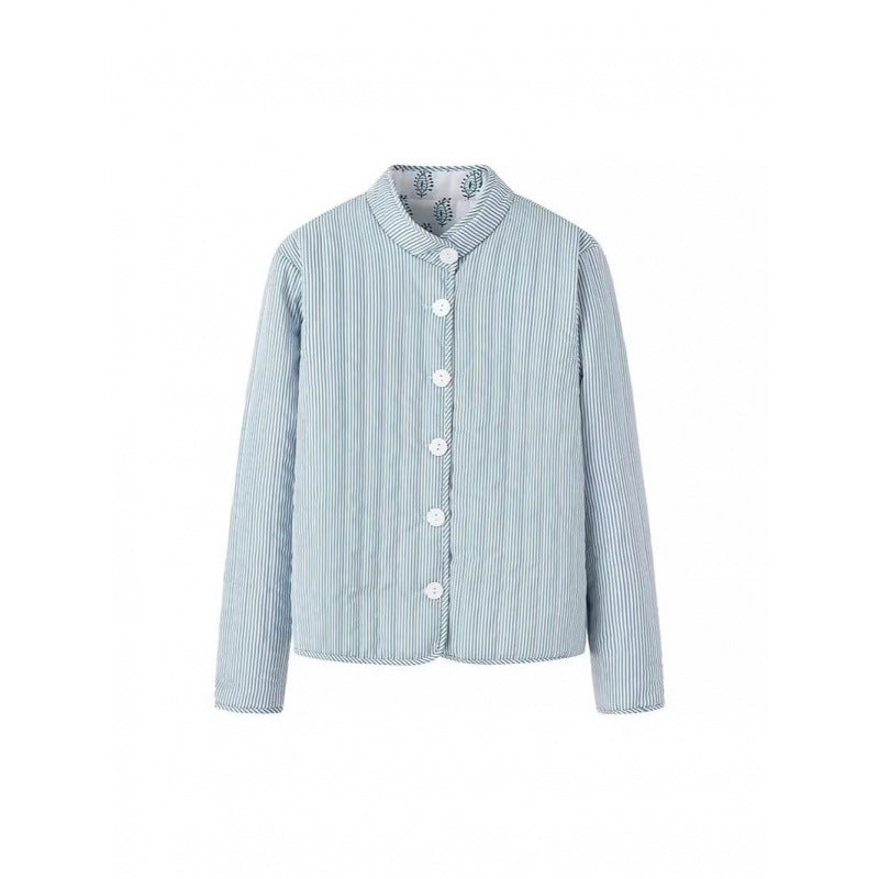 Reversible cotton jacket for women with elegant print Lune London