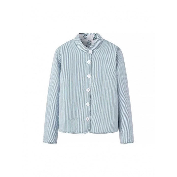Reversible cotton jacket for women with elegant print Lune London