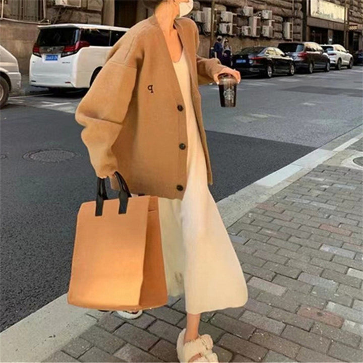 Cardigan décontracté surdimensionné pour femmes avec décolleté en V profond et matériaux de haute qualité Chic & Stil