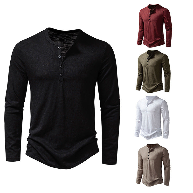 Men's long sleeve shirt with button placket Lune London